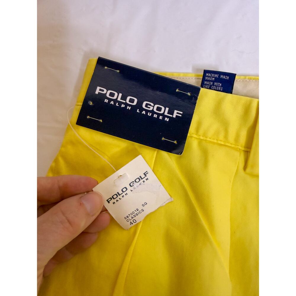 Polo Golf Ralph Lauren Yellow Shorts 40 NWT - Picture 9 of 11